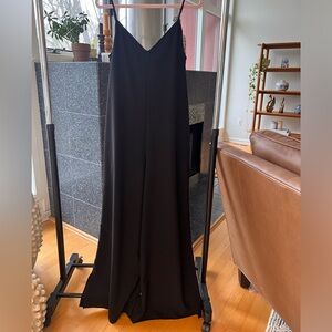Hutch black wide leg jumpsuit with sweetheart neckline. NWT size M